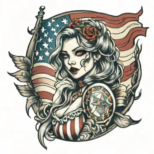 American Flag Girl