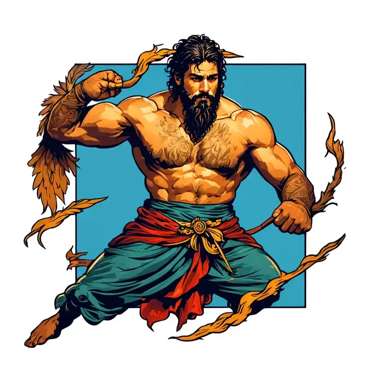 Biblical Jacob Wrestling