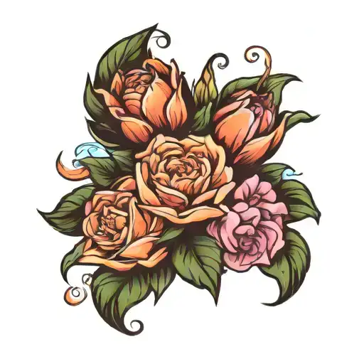 Bouquet Of Birth Flowers For January February And March