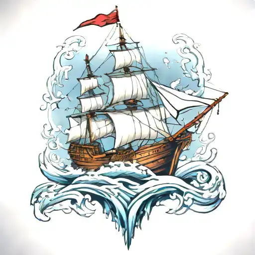 Modern Warship In Winter