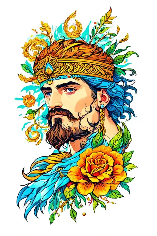 Greek Mythology Theme For Men With Color