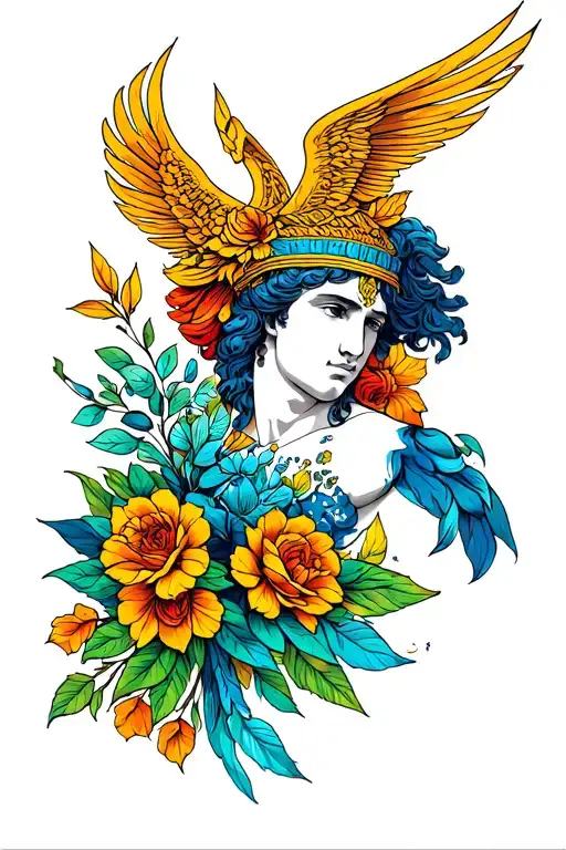 Greek Mythology Theme With Multiple Greek Legends With Color