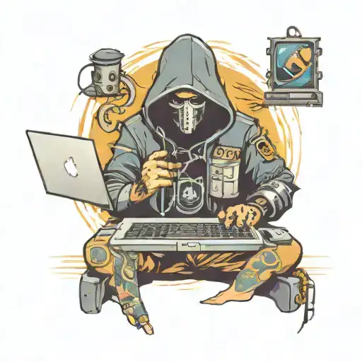 Hacker And His Laptop The