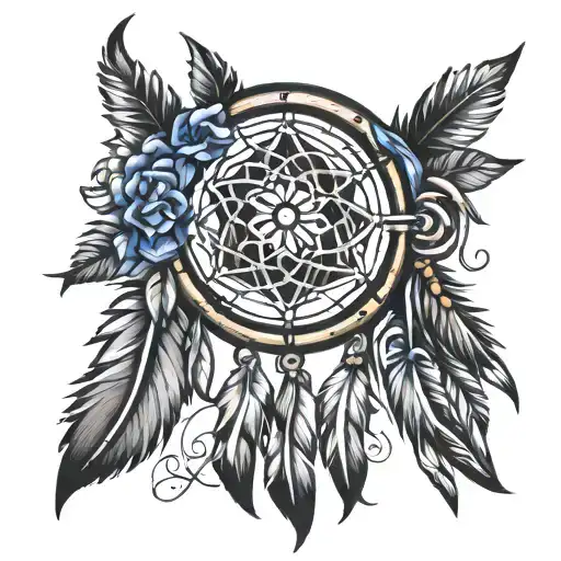 Dreamcatcher With Names On Ribbons