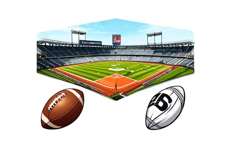 Football Stadium And 5 Games From The Top