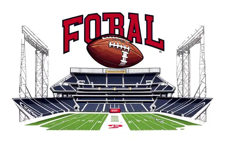 Football Stadium And 5 Full -Height Games