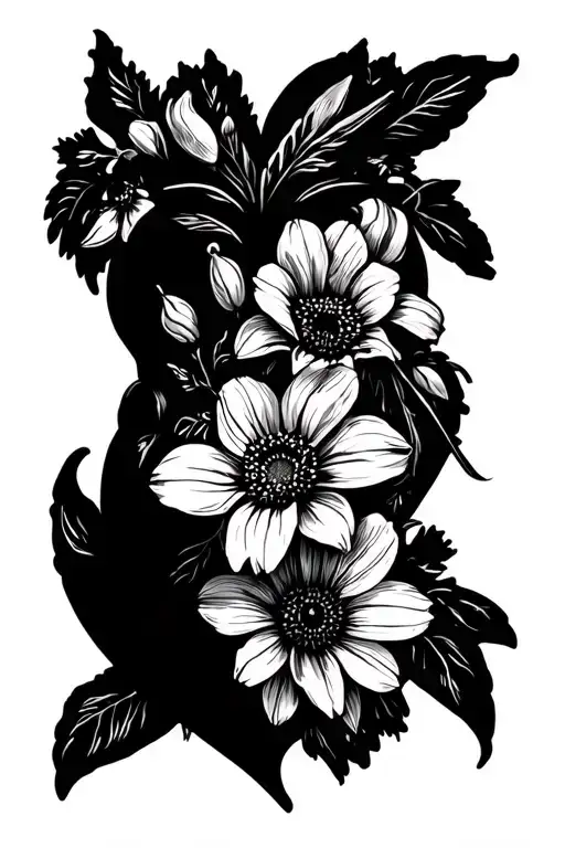 Heart Intertwined Freesia Coneflower Orchid Crowned