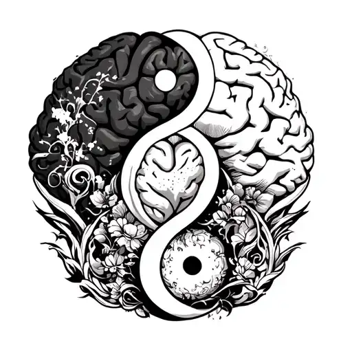 Brain And Heart Yin Yang