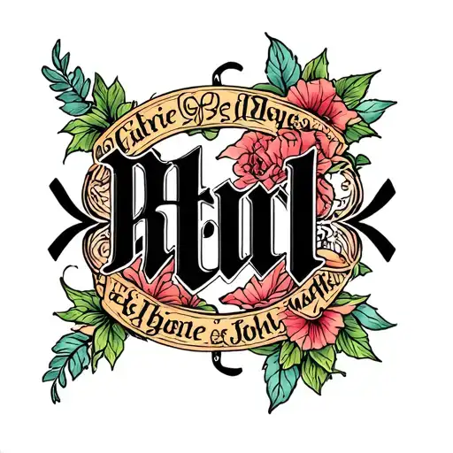 2 Names Incorporated Into The Design
