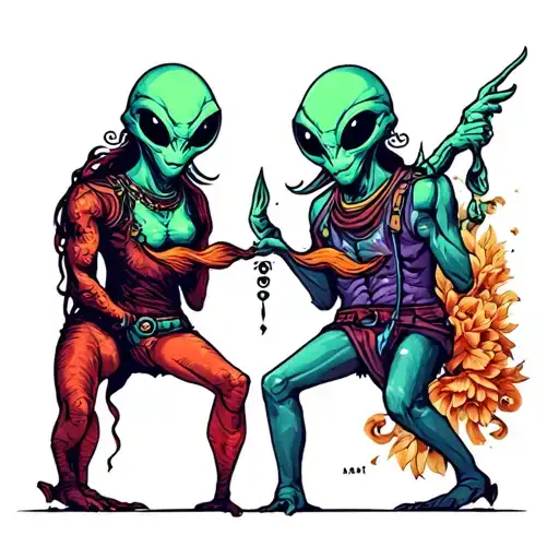 One Alien Has A Mustache