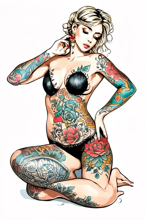 Topless Woman Posing