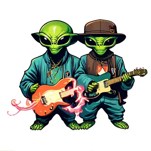Two Hip Hop Aliens One Tall