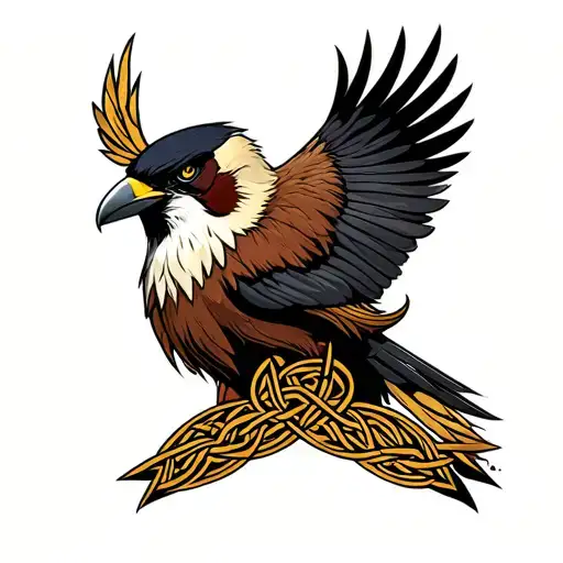 Hawkeye With Celtic Knot Intertwined