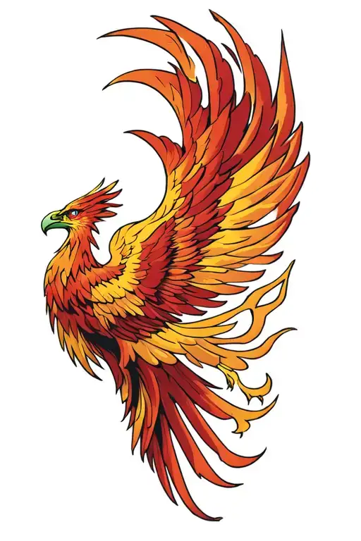 Phoenix Rising Into Chest