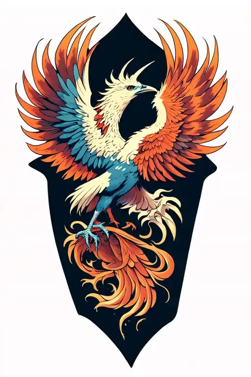 Phoenix Rising Into Chest