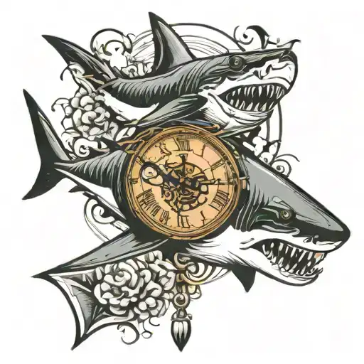 Shark And Clock