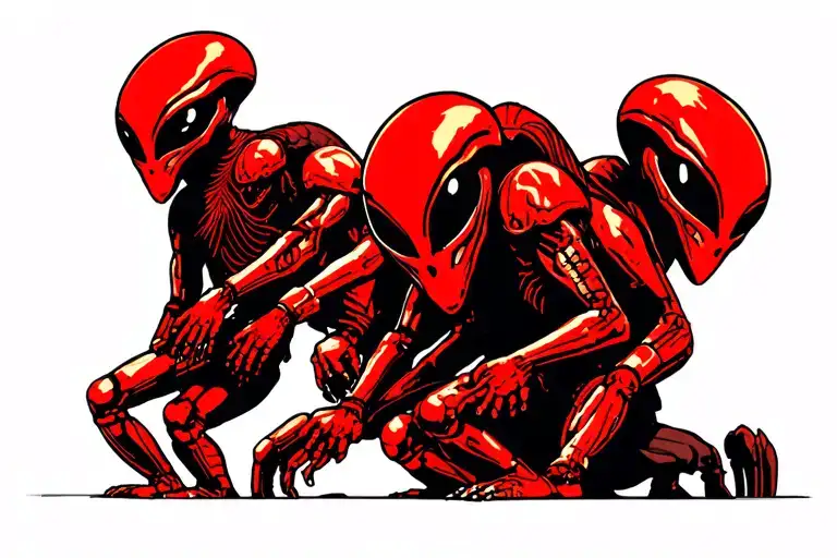 Aliens Playing Red Rover