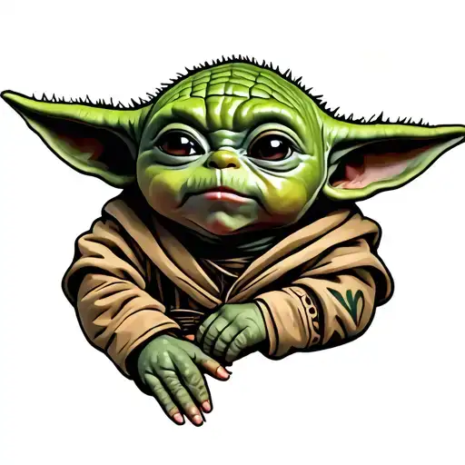 Baby Yoda Wearing