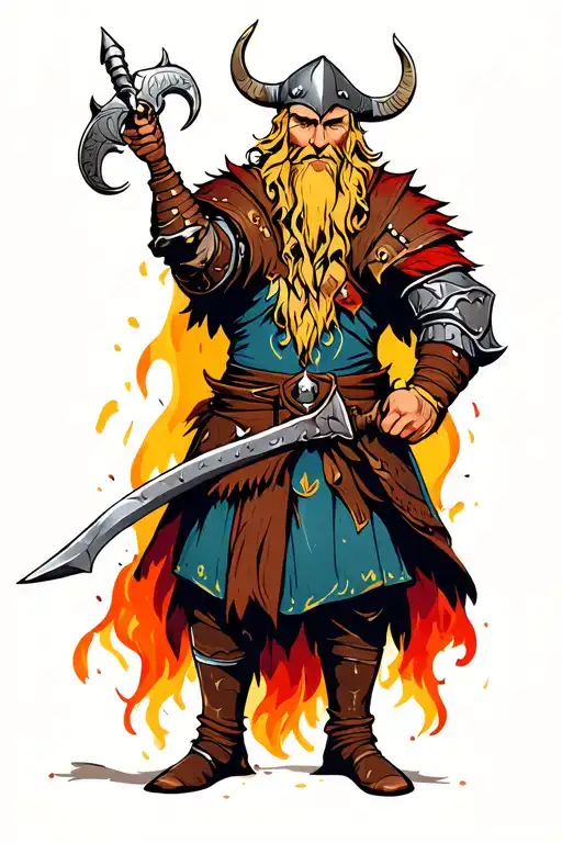 Viking Warrior Wielding