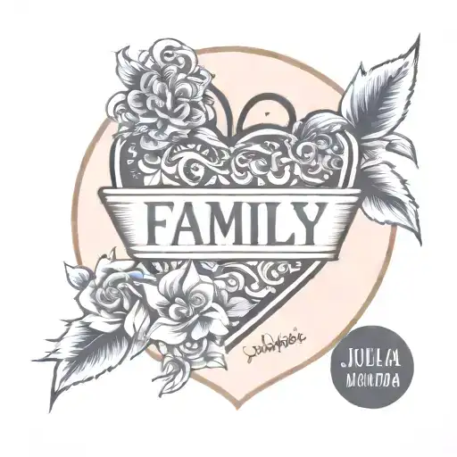 Family Tattoo Wife And 2 Kids Names Grace And Julian