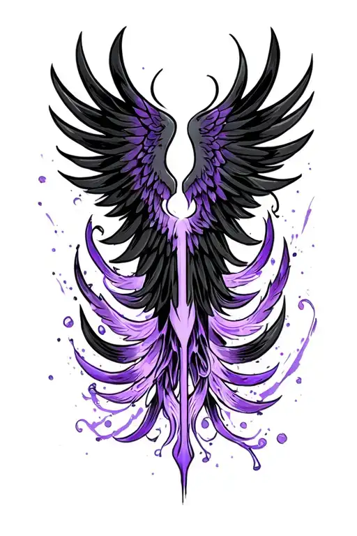 Black And Purple Wings