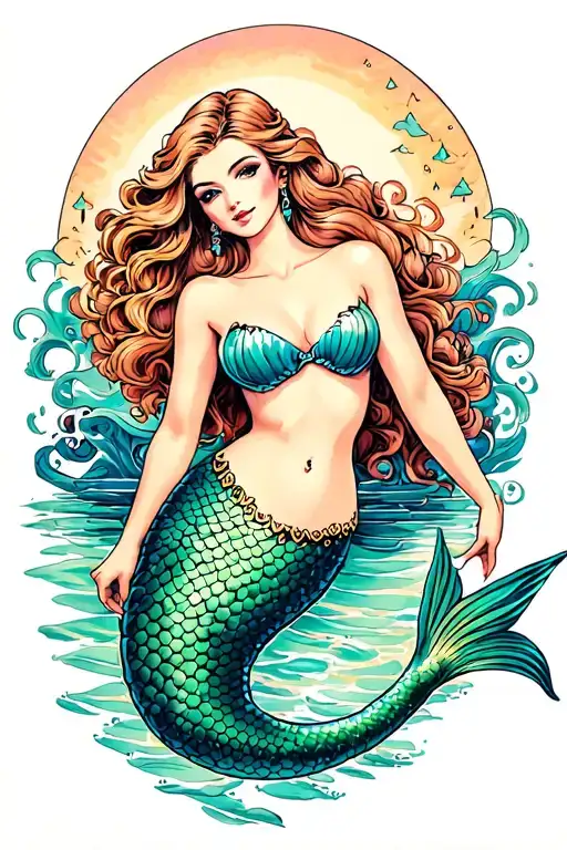 Mermaid Pin Up Girl
