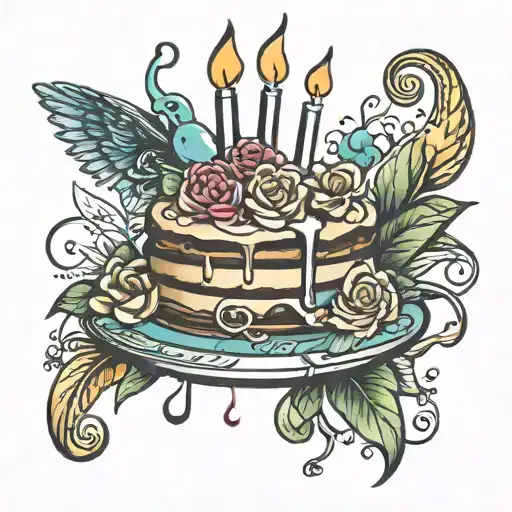 Cake With Touch Of Music And Virgo Zodiac Sign