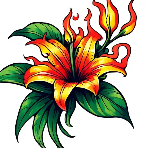 Flame Lilly Flower