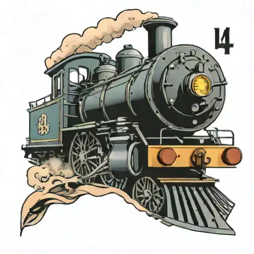 Locomotive With Number 14