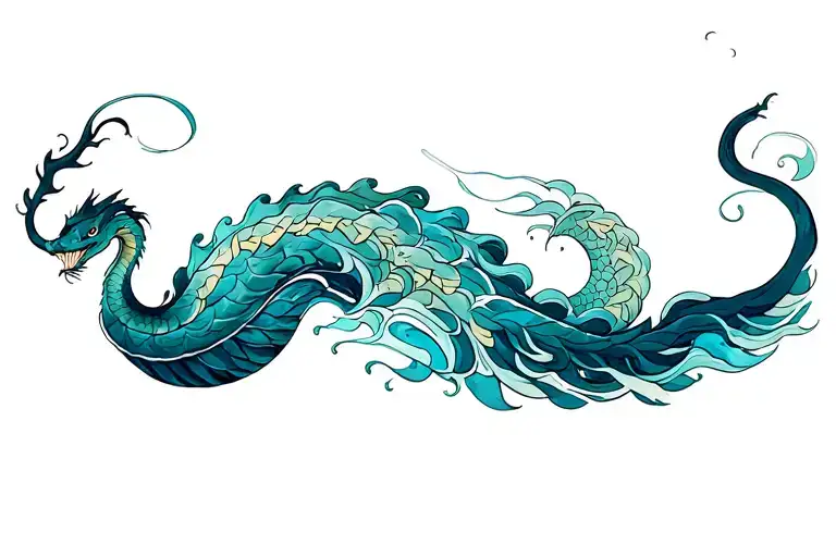 Sea Serpent Waves Flowing