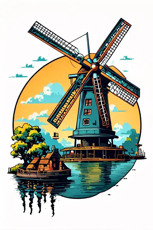 Lattice Boom Crane And Windmills