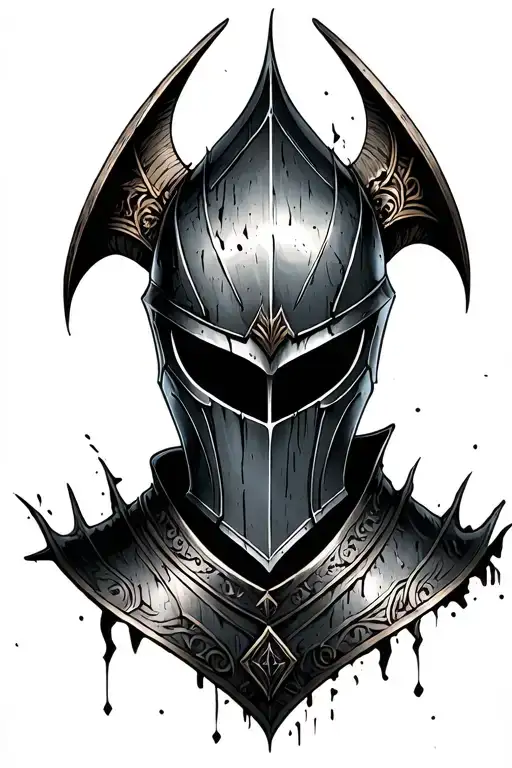 Dark Souls Knight Helmet Damage Scratches