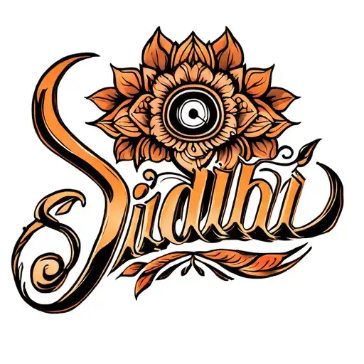 Name Tattoo Siddhi Name