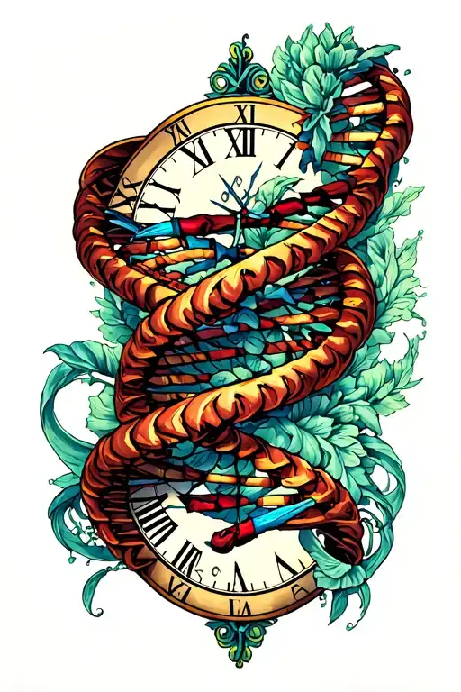 Dna Double Helix And Time Waits
