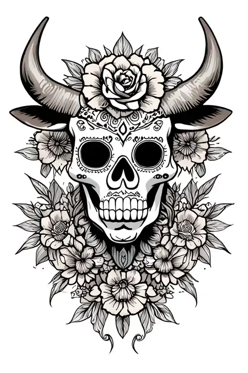 Bull's Head Day Of The Dead