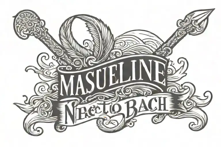 Masculine Beach Name Written