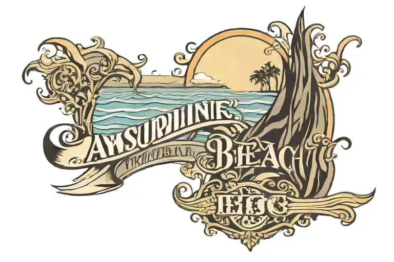 Masculine Beach With Name Incorporated