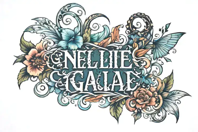 Hallie Gayle Beach With Name Written