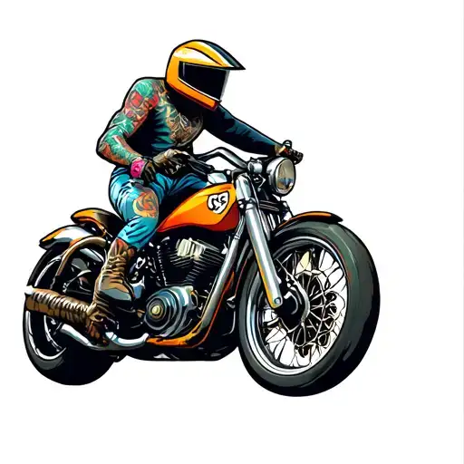 Motorbike Racer Surrounded