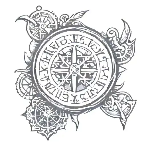 Vegvisir Rune Design