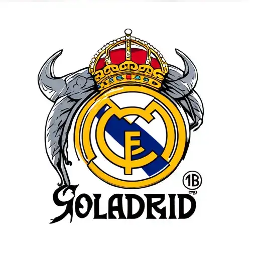 Real Madrid Logo With Viking And Cibeles Godess