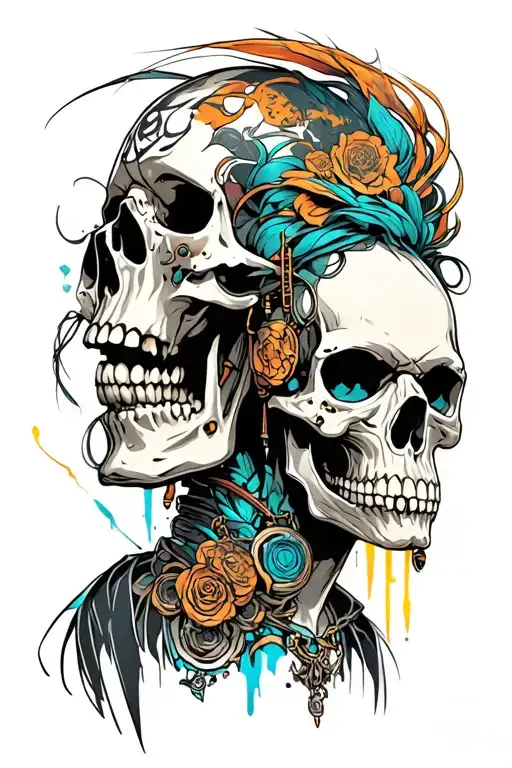 Skull Cyberpunk 2077 Style