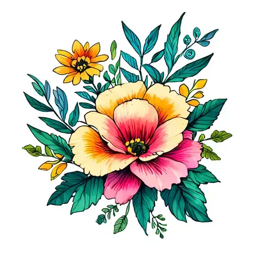 Flash Sheet Of Flowers And Plants
