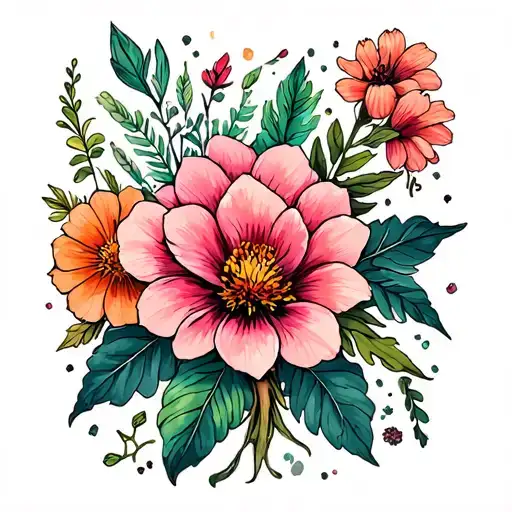 Flash Sheet Of 10 Different Designs Of Flowers And Plants