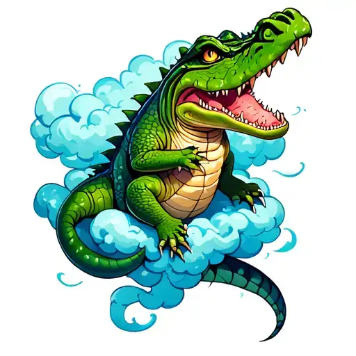 Crocodile On A Cloud
