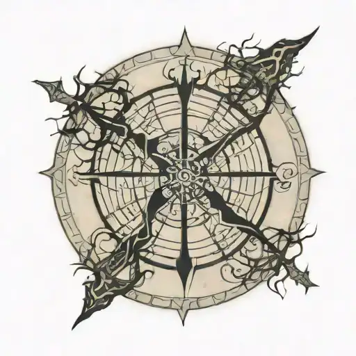 Vegvisir Viking Compass Spider Web
