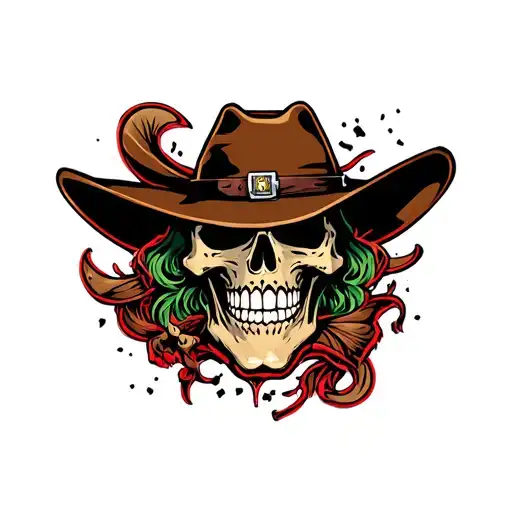 Skull Cowboy Shotgun Smile