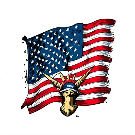 American Flag With We The People
