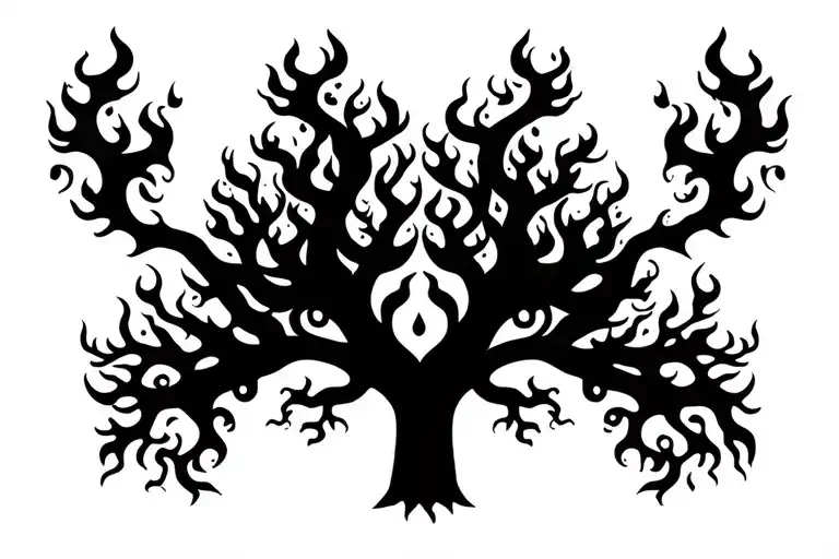 Family Tree Made Of Fire Coming