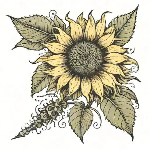 Sunflower And The Stem Are Sheila In Morse Code Incorporated